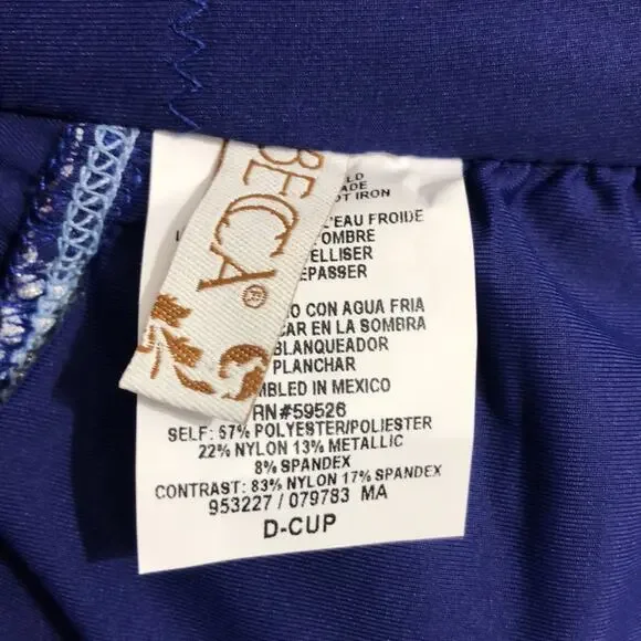 Becca South Coast Bandeau Bikini Top D-cup NWOT - Picture 6 of 7